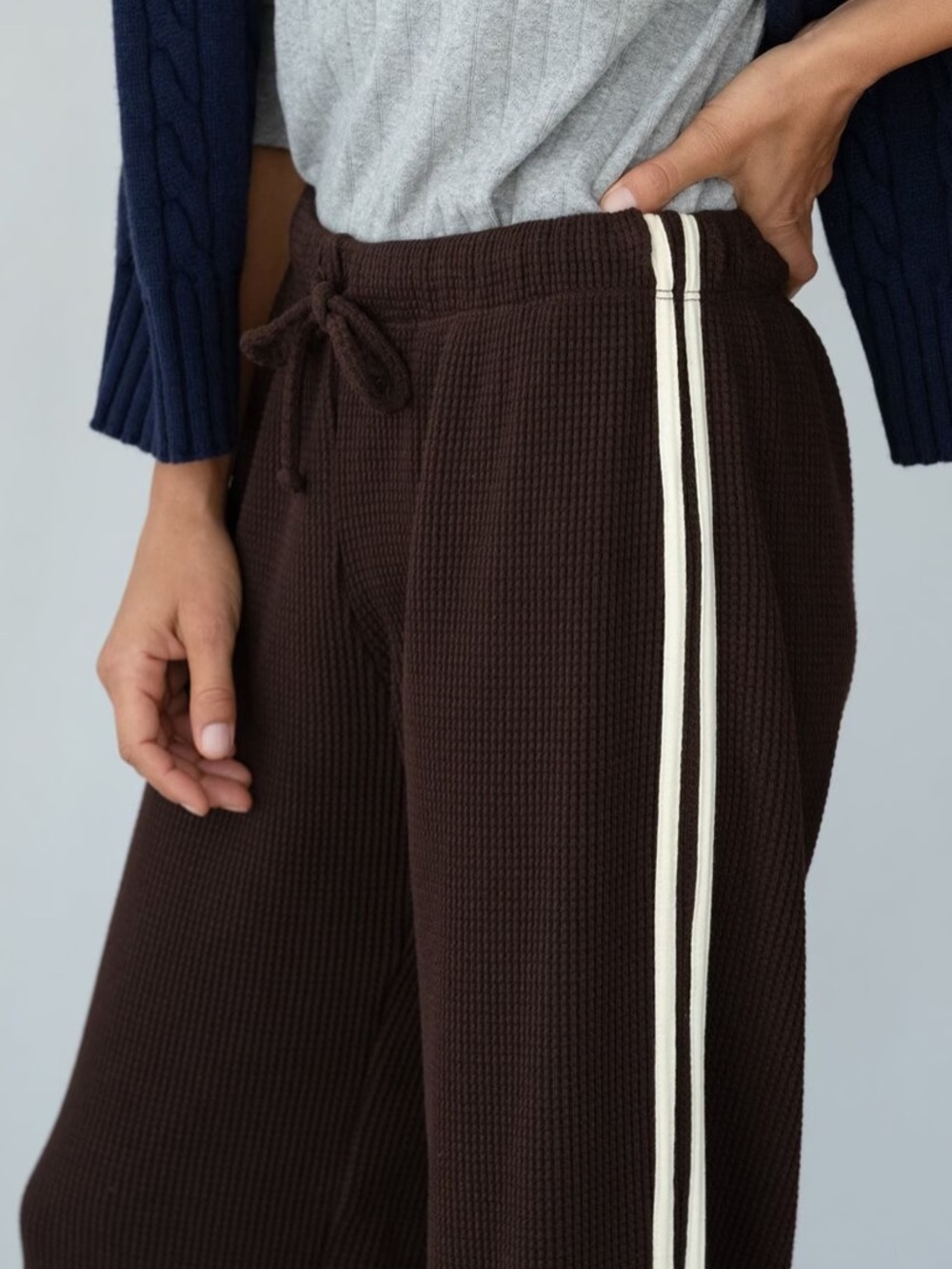 Donni Thermal Stripe Crop Pant XS